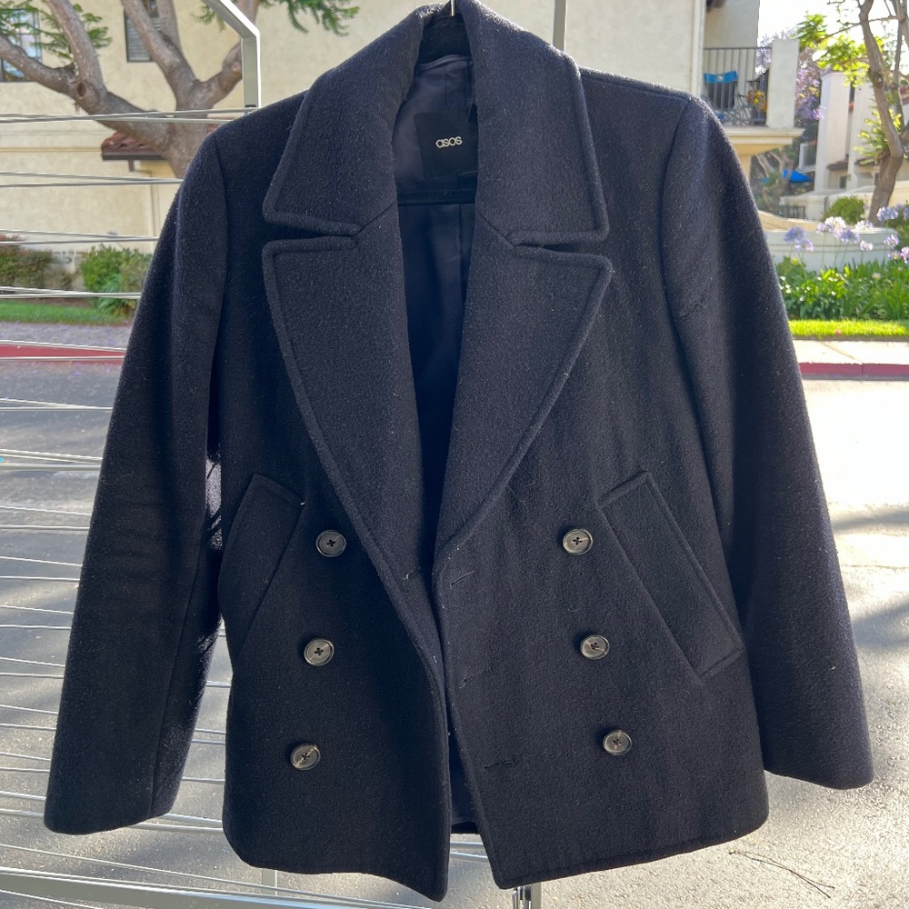 ASOS Black Pea Coat